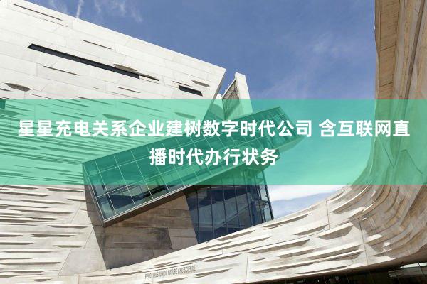 星星充电关系企业建树数字时代公司 含互联网直播时代办行状务