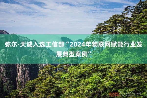 弥尔·天诚入选工信部“2024年物联网赋能行业发展典型案例”